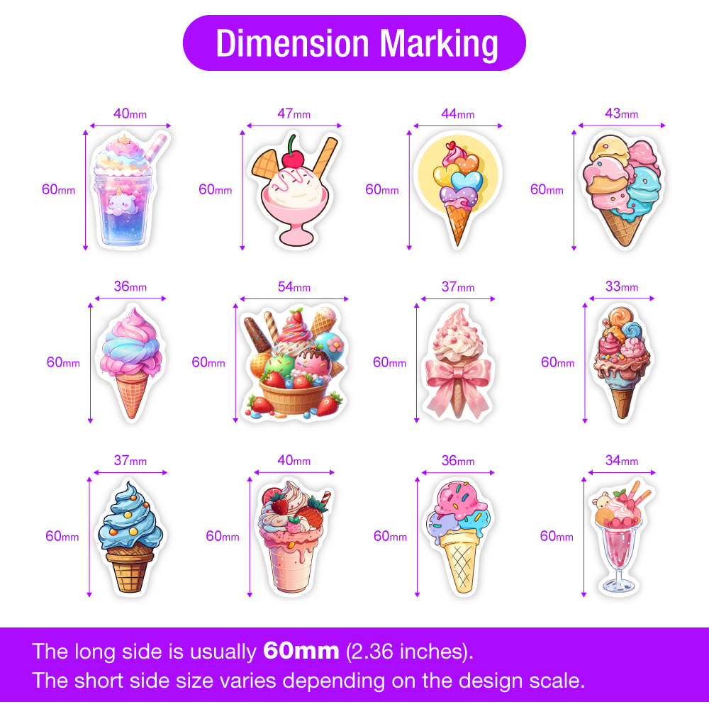 Pegatinas de helado de verano, - Laptop Accessories Cool reseña y precio