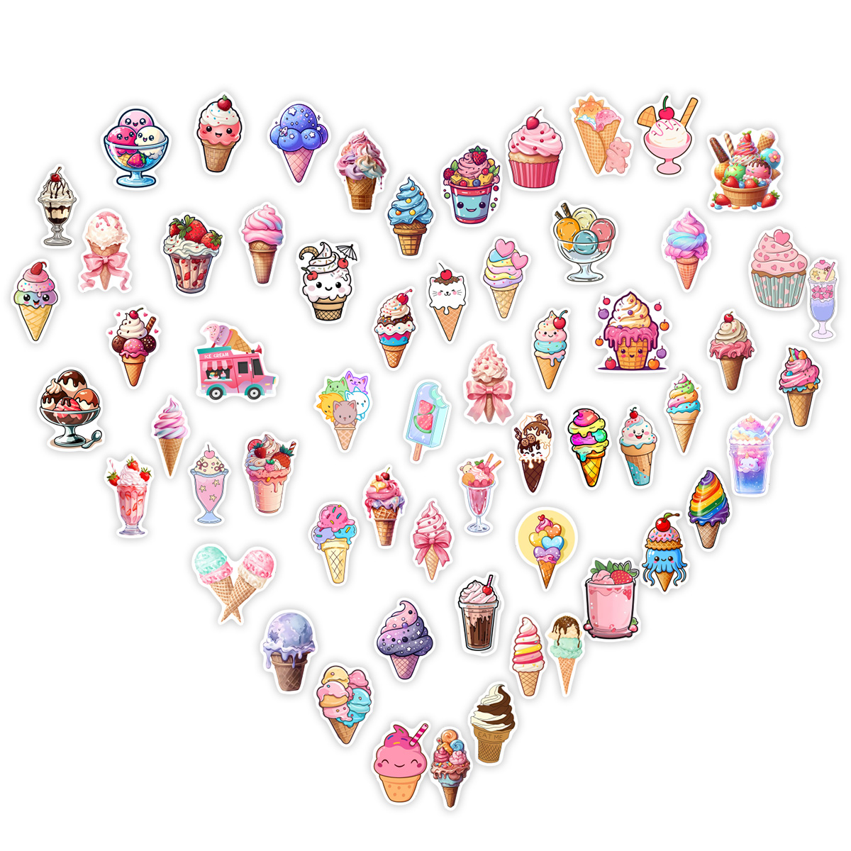 Pegatinas de helado de verano, - Laptop Accessories Cool reseña y precio