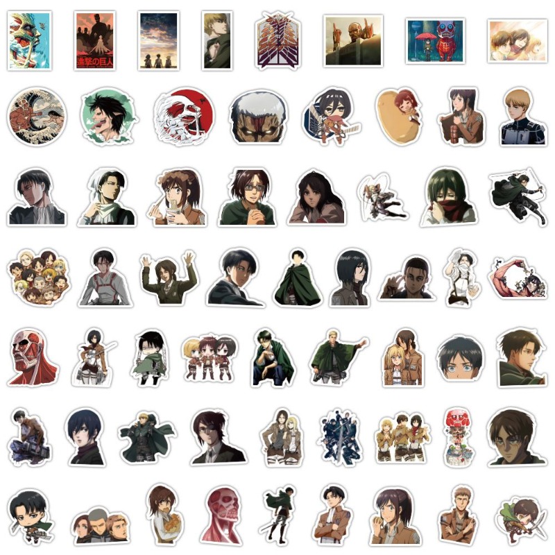 60 pegatinas de anime de Attac - Laptop Accessories Stickers reseña y precio
