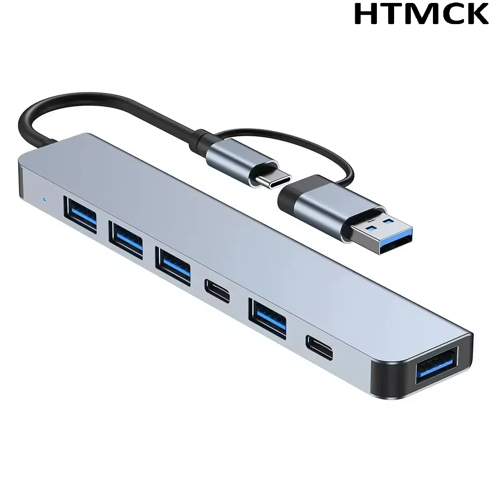 Hub USB C 8 en 2, Estación de  - Usb C Docking Hub reseña y precio