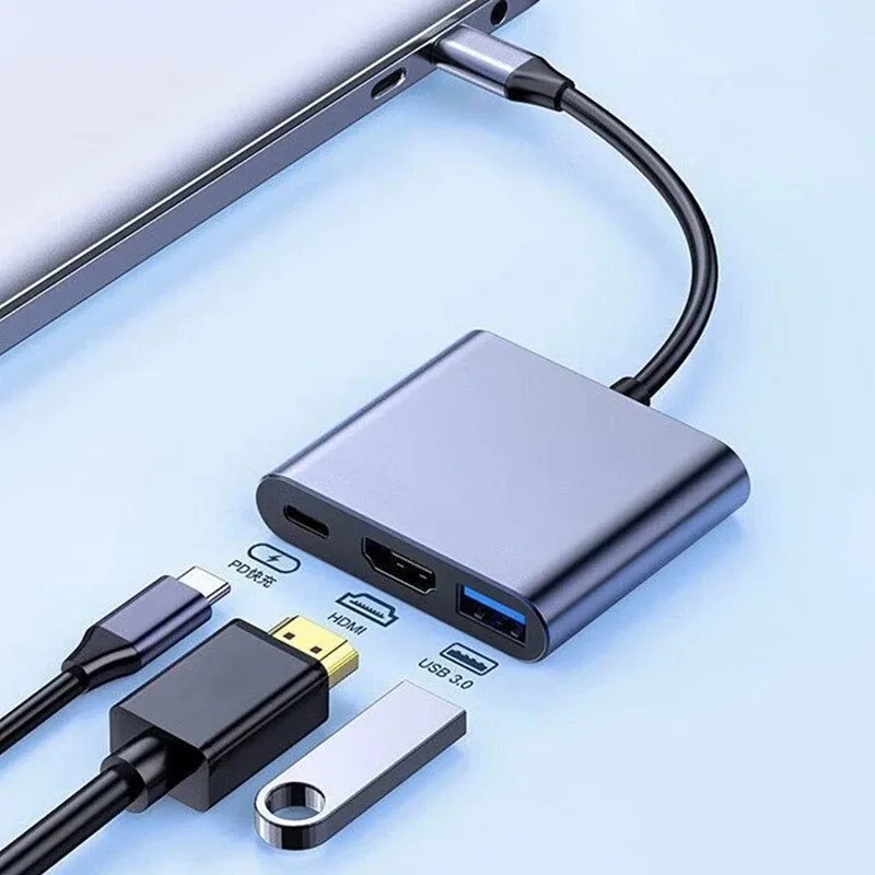 USB C HUB 3 en 1 tipo C 3,0 a  - Usb C Docking Hub reseña y precio