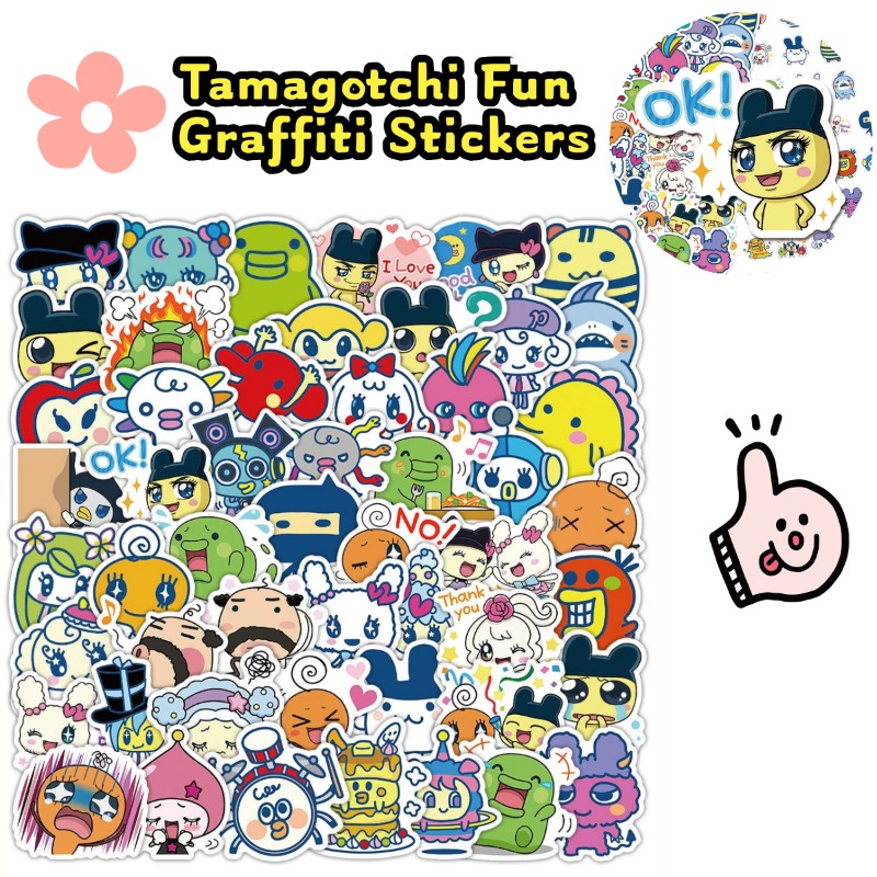 Pegatinas Japonesas Tamagotchi - Laptop Accessories Stickers reseña y precio